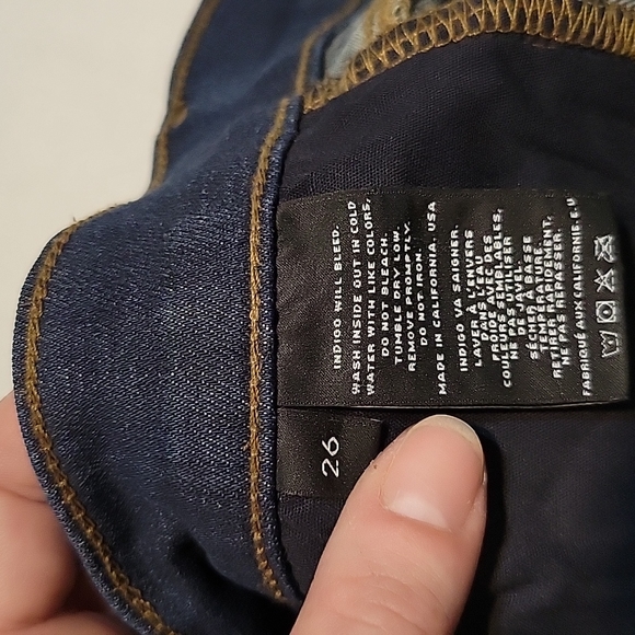 J Brand Storm dark was mid rise skinny jeans size 26 - Picture 7 of 8